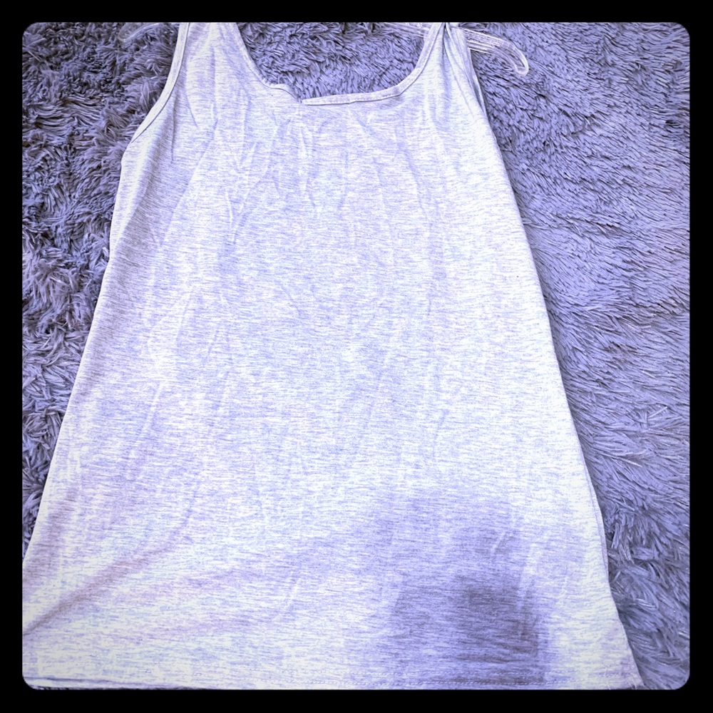 Gray Scoop Back Tank